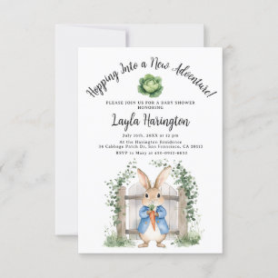 Peter Rabbit Boy Baby Shower Garden Gate Invitation
