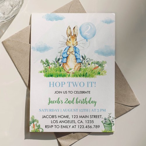 Peter Rabbit Boy Birthday Invitation