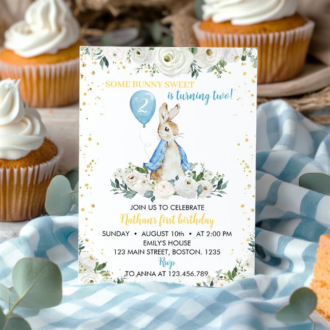 Peter Rabbit Boy Birthday Invitation (Creator Uploaded)