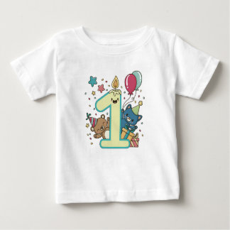 Peter Rabbit | Boy First Birthday with Name Baby  T-Shirt