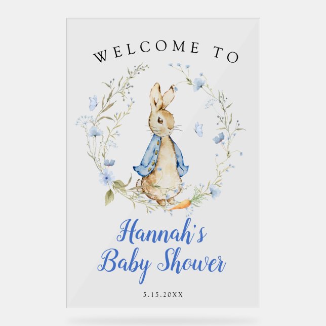 Peter Rabbit Boy Welcome Sign Foam Board (Front)