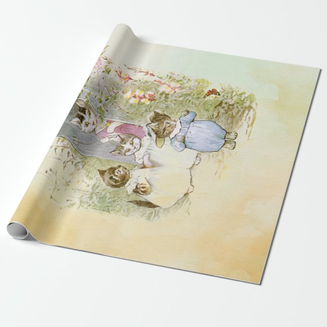 Peter Rabbit (cats)  Wrapping Paper (Unrolled)