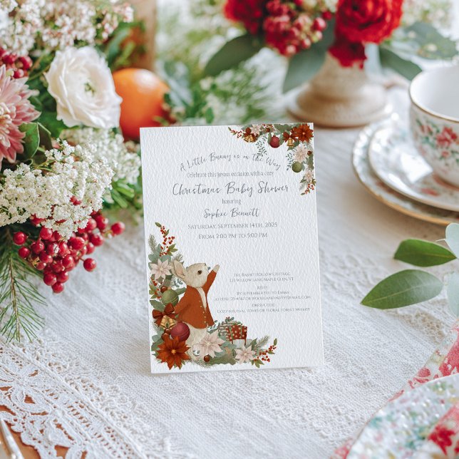 Peter Rabbit Christmas Baby Shower Invitation (Creator Uploaded)