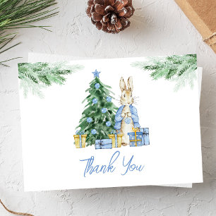 Peter Rabbit Christmas Baby Shower Thank You Card