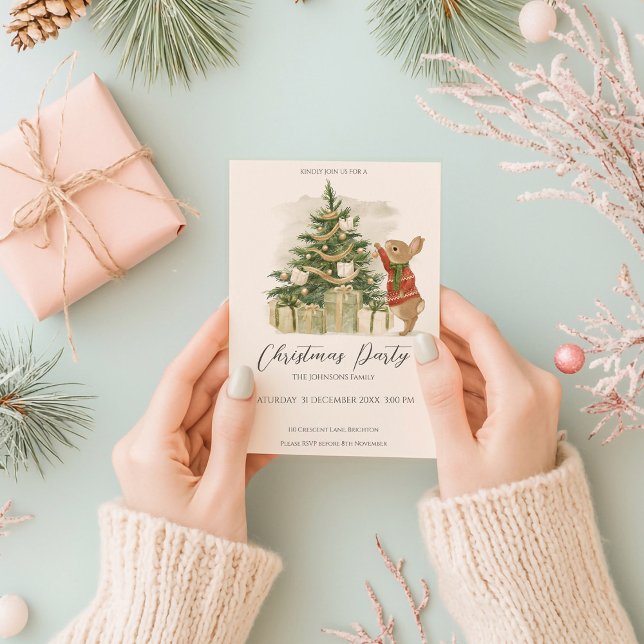 Peter Rabbit Christmas tree Invitation (Creator Uploaded)