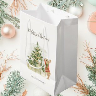 Peter Rabbit Christmas tree Medium Gift Bag