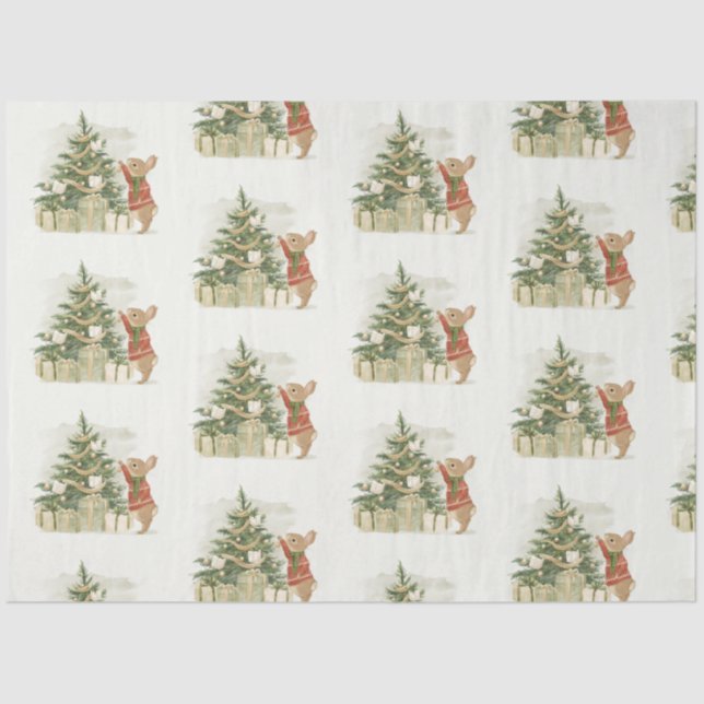 Peter Rabbit Christmas tree Tissue Paper (Front)