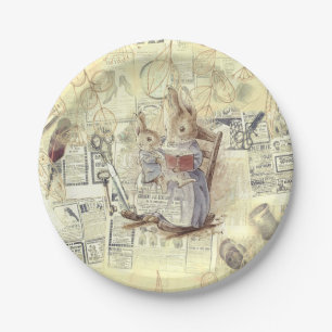 peter rabbit composition  paper plates