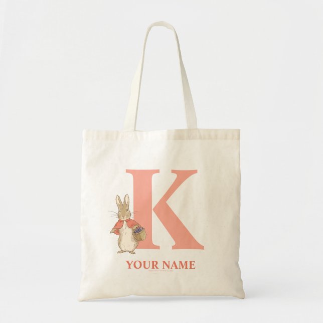 Peter Rabbit | Custom Flopsy - Letter K Tote Bag (Front)