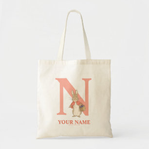 Peter Rabbit Custom Flopsy - Letter N Tote Bag