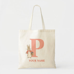 Peter Rabbit Custom Flopsy - Letter P Tote Bag