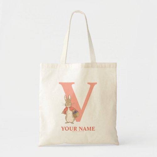 Peter Rabbit  Custom Flopsy _ Letter V Tote Bag