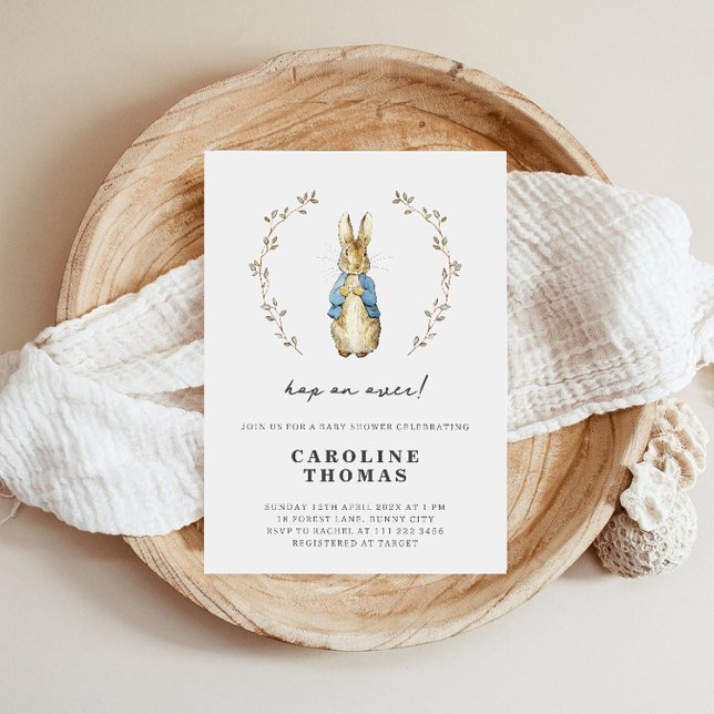 Peter Rabbit Cute Baby Shower Invitation (Creator Uploaded)