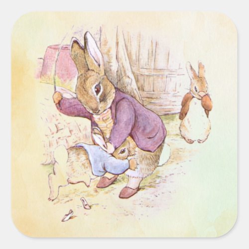 Peter Rabbit dad  Square Sticker