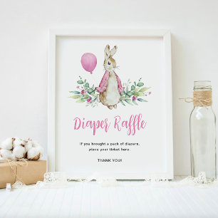 Peter Rabbit Diaper raffle Poster