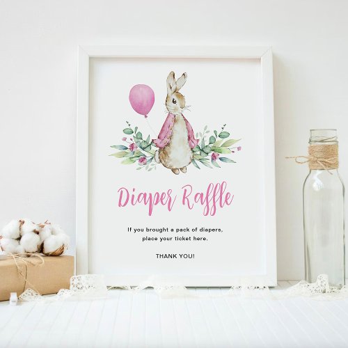 Peter Rabbit Diaper raffle  Poster