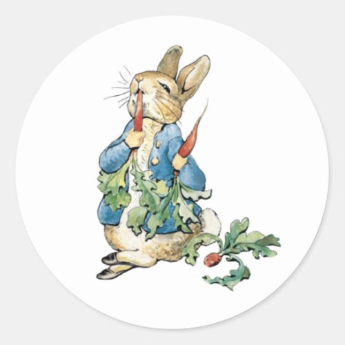 Peter Rabbit Easter Classic Round Sticker