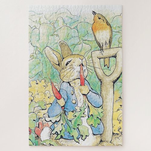 Peter Rabbit Eats a Carrot by Beatrix Potter Jigsaw Puzzle