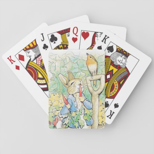 Peter Rabbit Eats a Carrot by Beatrix Potter Poker Cards