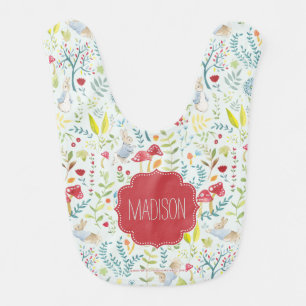 Peter Rabbit Enchanted Watercolor Pattern Baby Bib