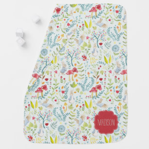 Peter Rabbit   Enchanted Watercolor Pattern Baby Blanket