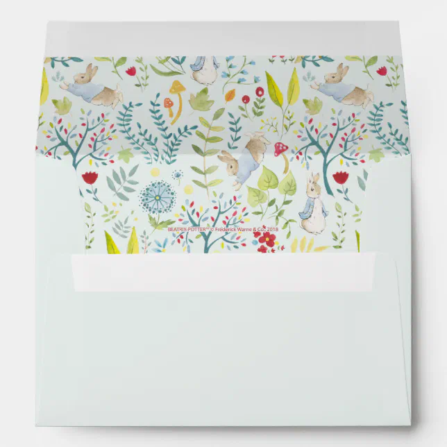 Peter Rabbit | Enchanted Watercolor Pattern Envelope | Zazzle