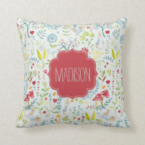 Peter Rabbit | Enchanted Watercolor Pattern Throw Pillow Peter Rabbit | Enchanted Watercolor Pattern Throw Pillow