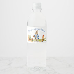 Peter rabbit fall baby shower tableware water bottle label | Zazzle