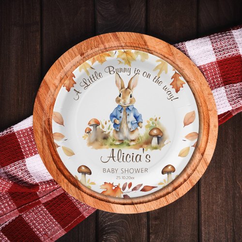 Peter rabbit fall themed baby shower tableware paper plates
