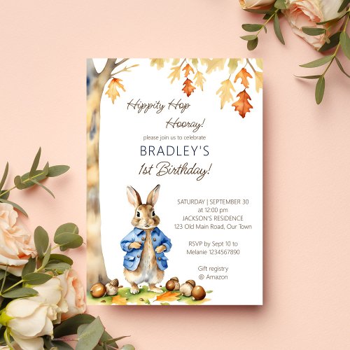 Peter rabbit fall themed birthday party template