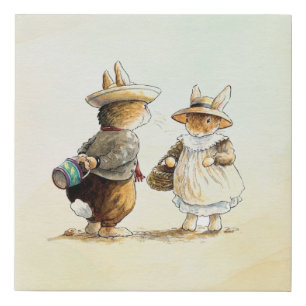 Peter Rabbit Faux Canvas Print