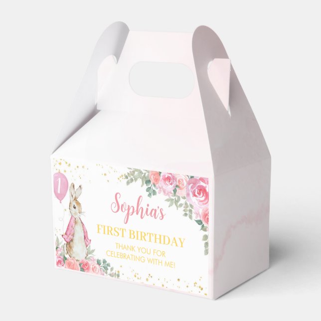 Peter Rabbit Favor Box Birthday Party (Front Side)