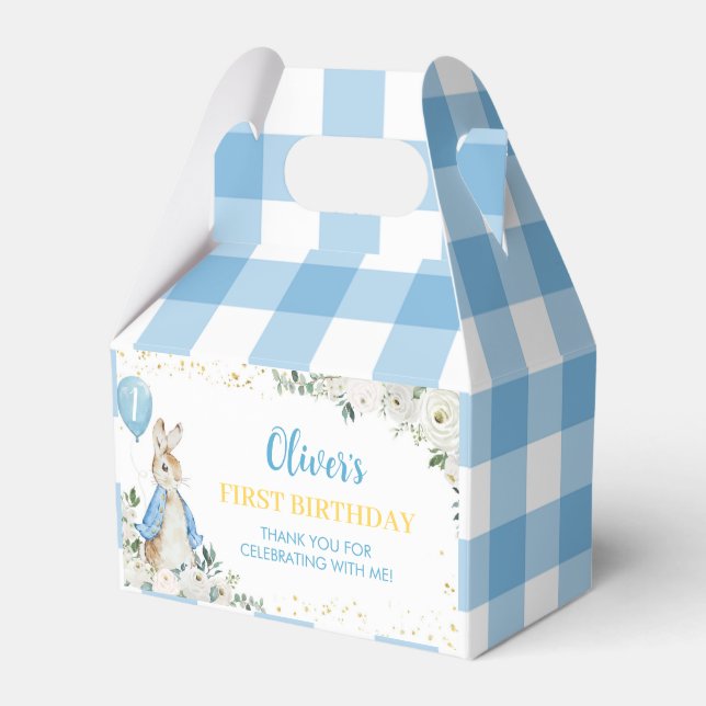 Peter Rabbit Favor Box Birthday Party (Front Side)