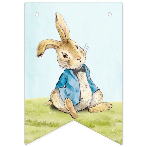 Peter Rabbit First Birthday Bunting Flags