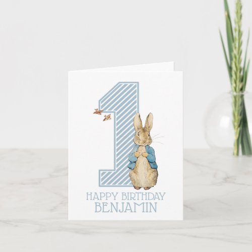 Peter Rabbit  First Birthday Card