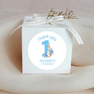 Peter Rabbit Baby Shower Favor Treat Bags, Thank You for Hopping