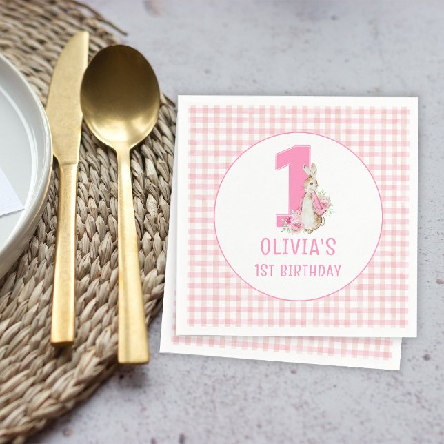 Peter Rabbit | First Birthday Napkins (Creator Uploaded)