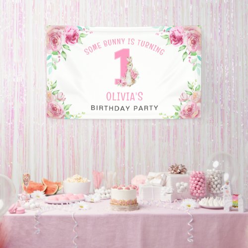 Peter Rabbit  First Birthday Party Banner