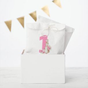 Peter Rabbit   First Birthday Pink Favor Bag