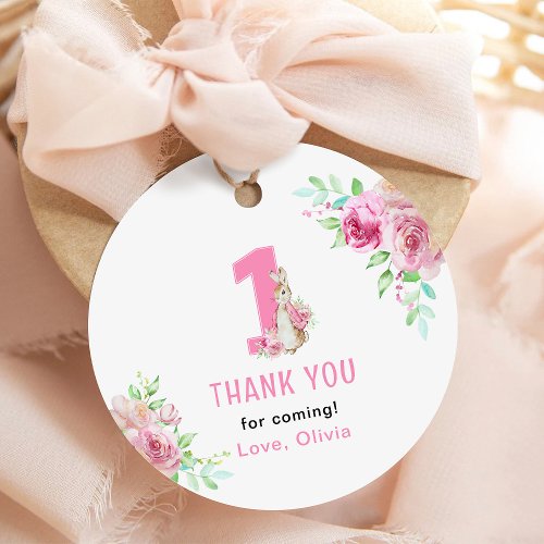 Peter Rabbit  First Birthday Thank you Favor Tags