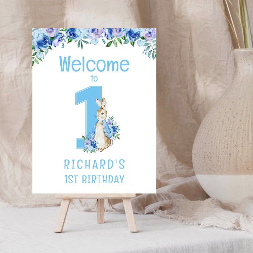 Peter Rabbit First Birthday Welcome Poster