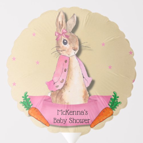 Peter Rabbit Flopsy Pink Girl Baby Shower Balloon