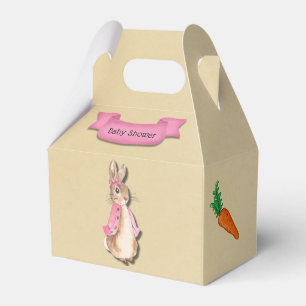 Peter Rabbit Flopsy Pink Girl Baby Shower Favor Boxes