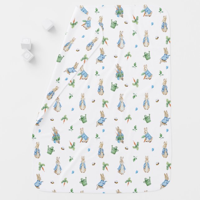 Peter Rabbit Floral Baby Blanket (In Situ)