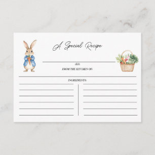 Peter Rabbit Floral Baby Shower Recipe Enclosure