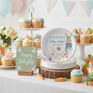 Peter Rabbit Floral Hop-tastic Baby Shower Paper Plates
