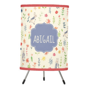 Peter Rabbit Floral Watercolor Pattern Tripod Lamp
