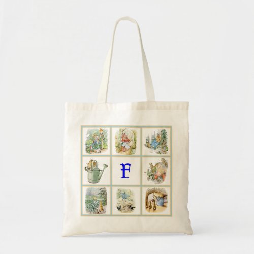 PETER RABBIT for children whose name begins with F Tote Bag