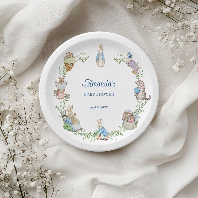 Peter Rabbit Friends Baby Shower Paper Plates (Creator Uploaded)