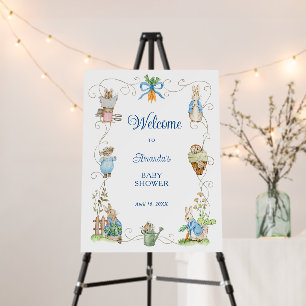 Peter Rabbit Friends Baby Shower Welcome Foam Board